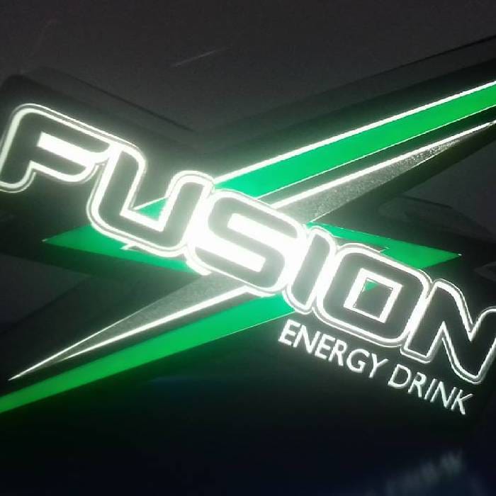 Display Letra Caixa Fusion Energy Drink